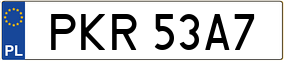 Trailer License Plate